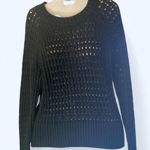 J.Crew black knit sweater Size M #knitwear #